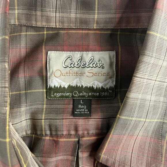 Cabelas Shirt Male Size L Long Sleeve Solid Multicolor Casual Outdoor Formal - Picture 4 of 7